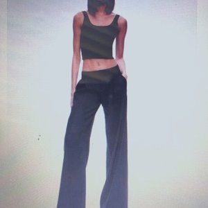 NWT ALICE + OLIVIA "Eric Low Rise Linen Trouser" Size 4